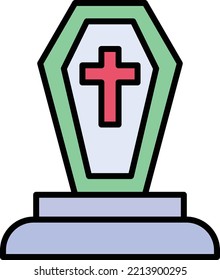 Coffin Vector Icon which is suitable for commercial work and easily modify or edit it

