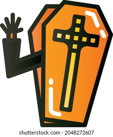 Coffin vector illustration design flat