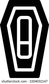 coffin Vector illustration on a transparent background. Premium quality symmbols. Glyphs vector icons for concept and graphic design. 
