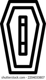 ilustración de coffin Vector en un fondo transparente. Símbolos de calidad superior. Iconos vectoriales de línea delgada para el diseño de conceptos y gráficos.