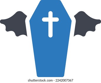 coffin  Vector illustration on a transparent background. Premium quality symmbols. Glyphs vector icons for concept and graphic design.