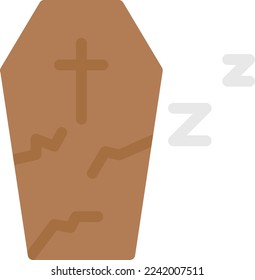 coffin Vector illustration on a transparent background. Premium quality symmbols. Line Color vector icons for concept and graphic design.