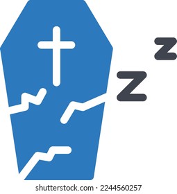 coffin Vector illustration on a transparent background. Premium quality symmbols. Glyphs vector icons for concept and graphic design.