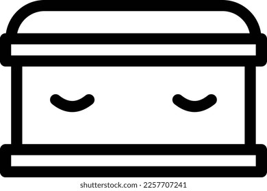 coffin Vector illustration on a transparent background. Premium quality symmbols. Thin line vector icons for concept and graphic design.