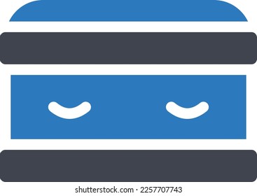 coffin Vector illustration on a transparent background. Premium quality symmbols. Glyphs vector icons for concept and graphic design. 
