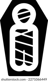 coffin Vector illustration on a transparent background. Premium quality symmbols. Glyphs vector icons for concept and graphic design.