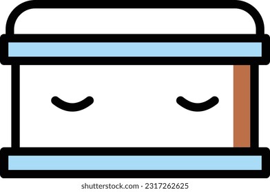 coffin Vector illustration on a transparent background. Premium quality symmbols. Line Color vector icons for concept and graphic design.