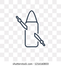 Coffin vector outline icon isolated on transparent background, high quality linear Coffin transparency concept can be used web and mobile