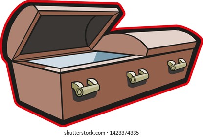 coffin wood vector design template