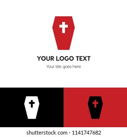 Coffin,death logo template. Logo branding for your new corporate company. File can be use vector eps and image jpg formats
