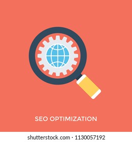 
A cog around globe inside magnifier symbolising seo optimization
