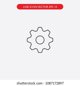 Cog configuration, options, settings wheel icon vector