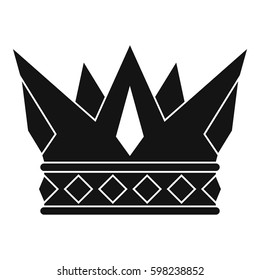 Cog crown icon. Simple illustration of cog crown vector icon for web