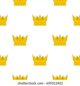 Cog crown pattern seamless flat style for web vector illustration
