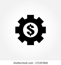 Cog with dollar sign in the middle