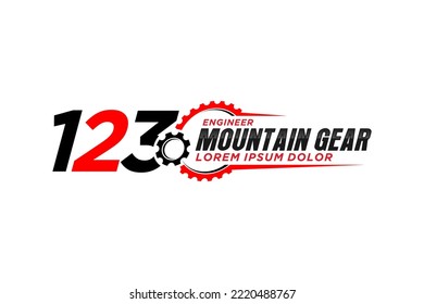 Cog gear automotive factory engineering logo design 