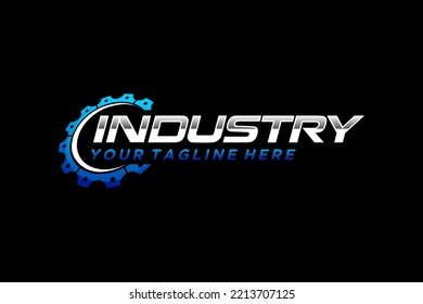 Cog gear automotive factory industry engineering logo design 