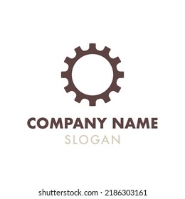 Cog Gear Company Logo Design Idea Vector Template Example