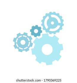 С engranaje de cog de bicicleta para el icono del mecanismo de ingeniería aislado en fondo blanco. Símbolo de engranaje para icono de botón para web de progreso, signo de tecnología industrial de maquinaria. Plantilla vectorial de infografía