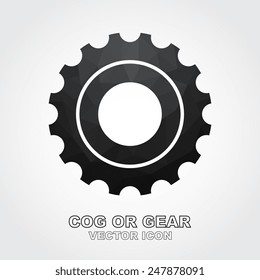 Cog or gear icon - Vector