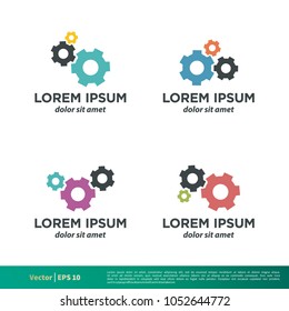 Cog or Gear Icon Vector Logo Template