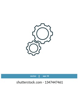 Cog Gear icon vector logo template