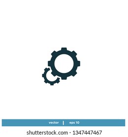 Cog Gear icon vector logo template