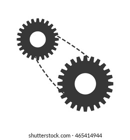 cog gear machine part technology icon. Isolated and flat illustration. Vector graphic