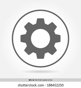 Cog or gear as mobile and web icon