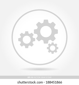 Cog or gear set as mobile and web icon - lite version