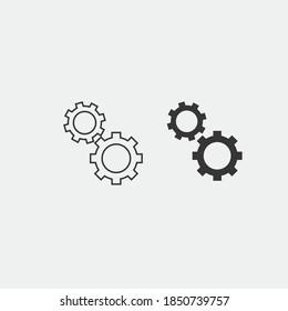 icono vectorial de configuración de engranajes de cog