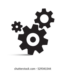 Cog. Gear. Vector Isolated Icons.