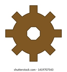 cog icon. flat illustration of cog vector icon for web