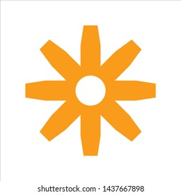 cog icon. flat illustration of cog vector icon for web. Perfect use for website, app, pattern, etc.