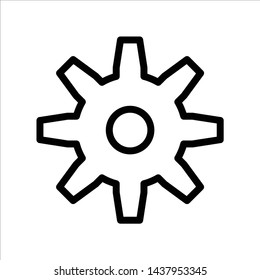 cog icon. flat illustration of cog vector icon for web. Perfect use for website, app, pattern, etc.