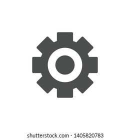 Cog icon isolated on white background. Settings symbol modern simple vector icon for website or mobile app