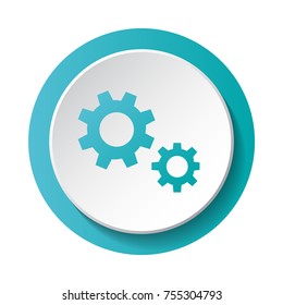 Cog - icon isolated on white background. Vector.