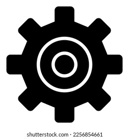 cog icon or logo isolated sign symbol vector illustration - high quality black style vector icons