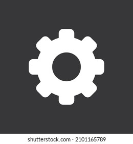 Cog icon on grey background