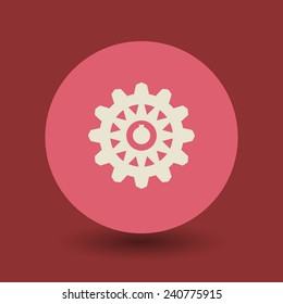 Cog icon or sign, vector illustration