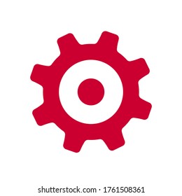 Icono de Cog. Símbolo del engranaje vectorial aislado.