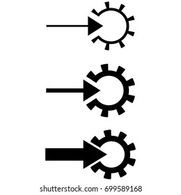 Cog integration contour icon