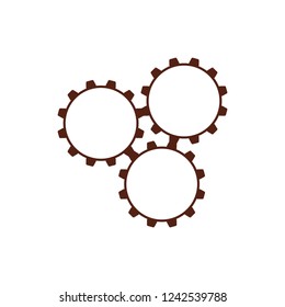 cog machine linked triangle symbol vector