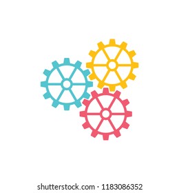 cog machine system symbol vector