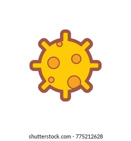 cog moon symbol logo vector