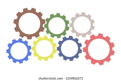 Cog on white background