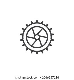 Cog outline icon. linear style sign for mobile concept and web design. Gear simple line vector icon. Symbol, logo illustration. Pixel perfect vector graphics