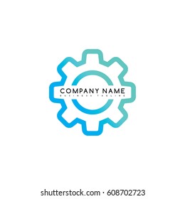 cog setting brand template logo logotype theme vector art illustration
