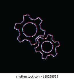 cog setting brand template logo logotype theme vector art illustration
