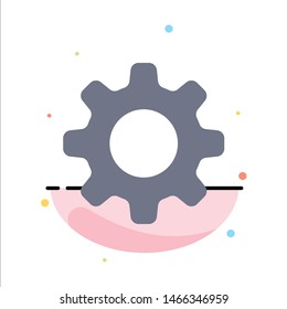 Cog, Setting, Gear Abstract Flat Color Icon Template. Vector Icon Template background